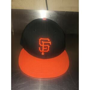 New Era 59Fifty San Francisco Giants Classic Black/Orange Fitted Hat Size 7 3/8
